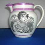 c1820 Caroline jug with a rare unusual verse.